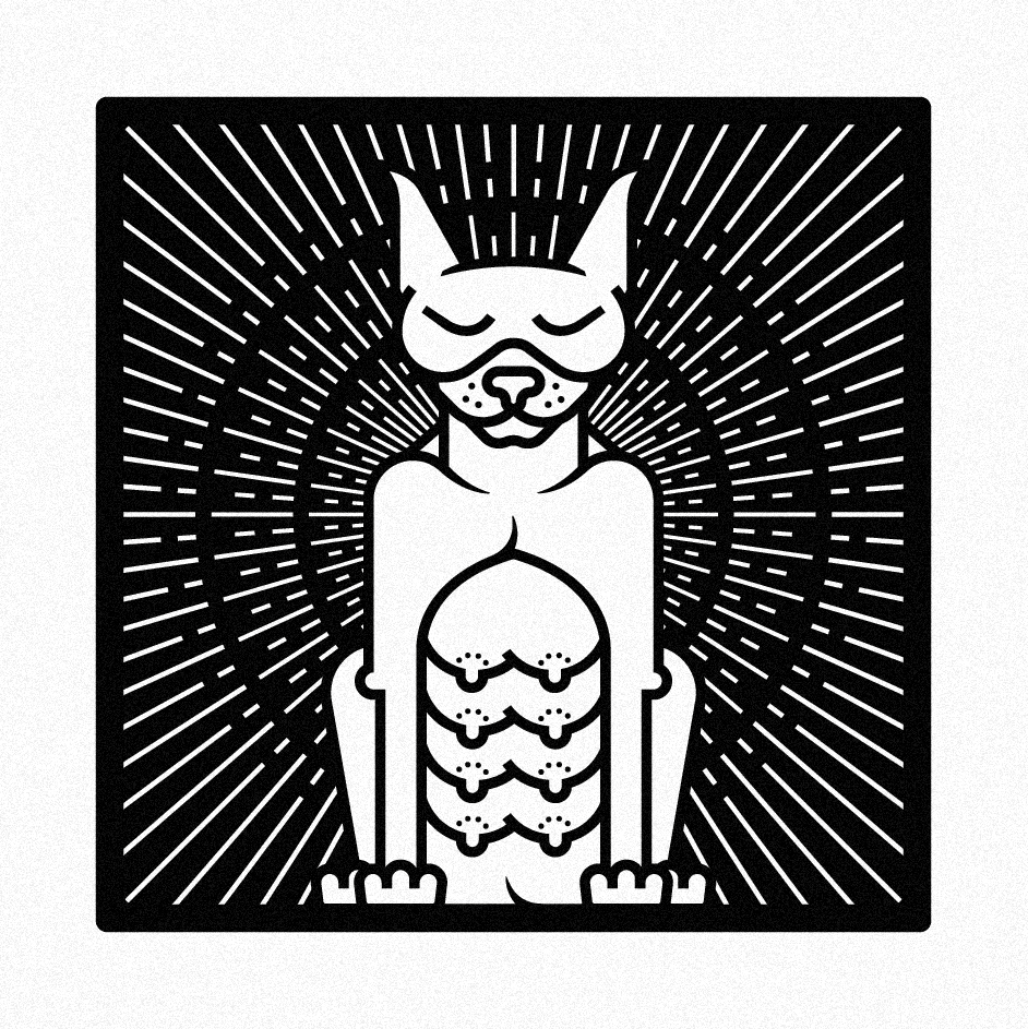 Wicked the Furry, Silkscreen print by Leffe Goldstein.